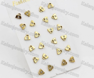 (price for 12 pairs) Steel Ear Stud KJE860090