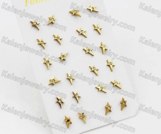 (price for 12 pairs) Steel Ear Stud KJE860092