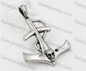 Stainless Steel Skull Anchor Pendant KJP370088