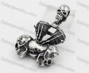 Stainless Steel Skull Pendant KJP370092
