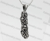 Stainless Steel Skull Pendant KJP370096