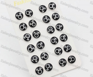 (price for 12 pairs) Steel Ear Stud KJE860102