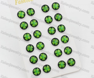 (price for 12 pairs) Steel Ear Stud KJE860107
