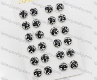 (price for 12 pairs) Steel Ear Stud KJE860108