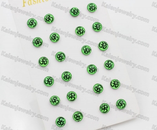 (price for 12 pairs) Steel Ear Stud KJE860109