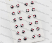 (price for 12 pairs) Steel Ear Stud KJE860113
