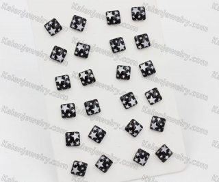 (price for 12 pairs) Steel Ear Stud KJE860114