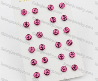 (price for 12 pairs) Steel Ear Stud KJE860115