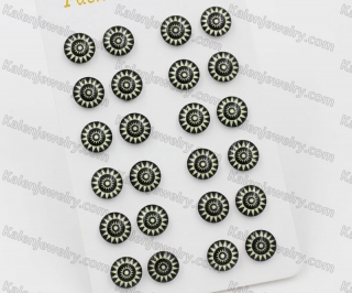 (price for 12 pairs) Steel Ear Stud KJE860118