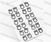 (price for 12 pairs) Steel Owl Ear Studs KJE860096