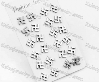 (price for 12 pairs) Steel Nazi Ear Studs KJE860098