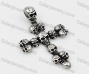 Stainless Steel Skull Cross Pendant KJP350264