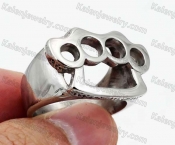 Stainless Steel Iron Four Fingers Ring KJR900002