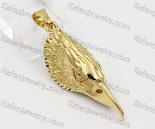 Gold Plating Stainless Steel Eagle Pendant KJP051475
