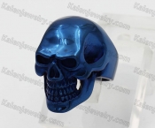 Blue Steel Skull Ring KJR350558