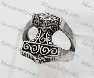 Steel Thors Hammer Ring KJR170065