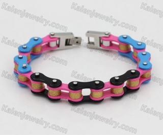 Three-Tones Ladies Motorcycle Chain Bracelet KJB710113