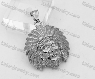 Steel Indian Chief Pendant KJP260012