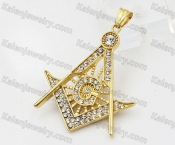 Gold Plating Steel Masonic Pendant KJP260073