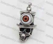 Stainless Steel One-eyed Skull Pendant KJP1060002