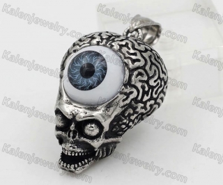Stainless Steel One-eyed Skull Pendant KJP1060005