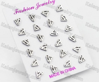 (price for 12 pairs) Superman Ear Studs KJE860120