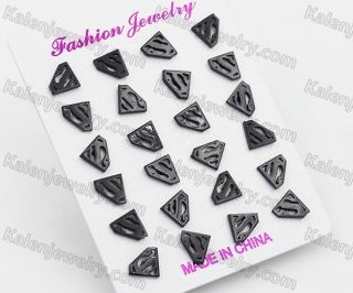(price for 12 pairs) Superman Ear Studs KJE860122