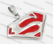 Steel Red Superman Pendant KJP105-0061