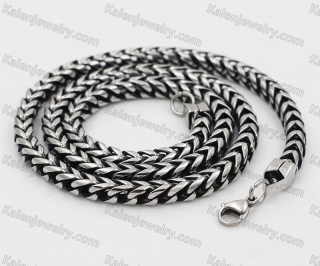 Round edges black inside franco chain KJN150619