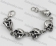 Solid Back Steel Skull Bracelet KJB350160