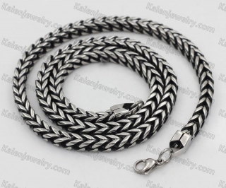 Retro Black Inside Steel Necklace KJN150626