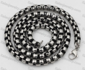 Retro Black Inside Steel Necklace KJN150629