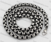 Retro Black Inside Steel Necklace KJN150630