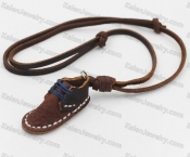 70cm Leather Shoes Necklace KJNA00001