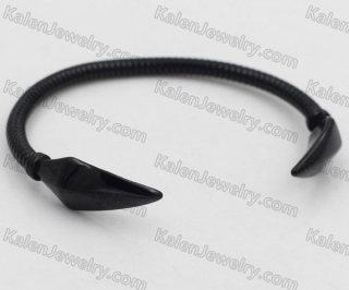 Black Steel Spear Bangle KJB56-0359