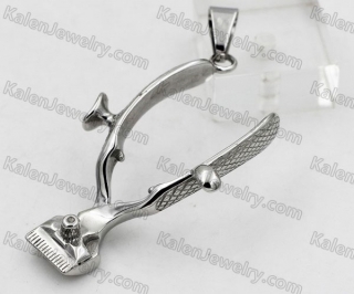 Steel Haircut Scissors Pendant KJP010421