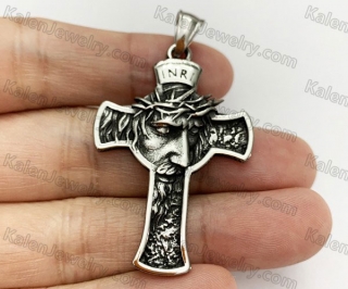 Jesus Face Cross Pendant KJP120-0165