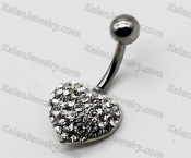 Steel Belly Button Ring KJBB86-0003