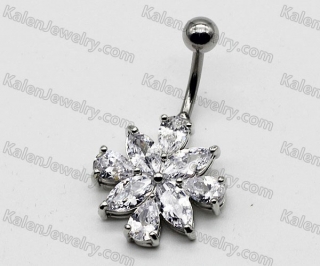 Steel Belly Button Ring KJBB86-0015