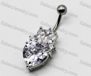 Steel Belly Button Ring KJBB86-0016