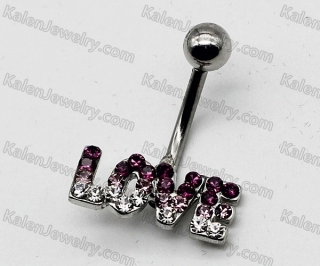 LOVE Steel Belly Button Ring KJBB86-0018