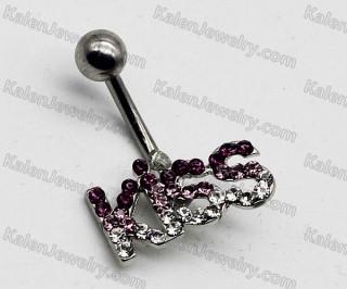 KISS Steel Belly Button Ring KJBB86-0019