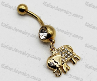 Steel Elephant Belly Button Ring KJBB86-0022