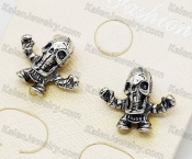 925 Silver Skull Ear Studs KJSE115-0020