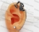 steel lizard stud earrings KJE69-0186