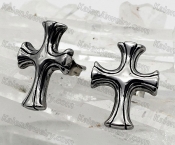 cross ear stud earringsKJE69-0189