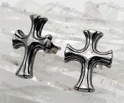 cross ear stud earringsKJE69-0189