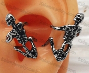 steel skull ear cuffs KJE69-0195