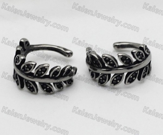 steel leaf ear cuffs KJE69-0204