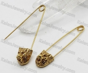 Steel Wolf Safety Pins|Earrings KJE69-0228